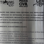 Placa de Inauguração DETRAN MG
